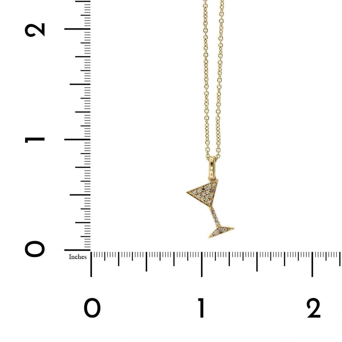 14K Yellow Gold Martini Diamond Necklace, 14k yellow gold, Long's Jewelers