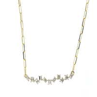 14K Yellow Gold Zigzag Baguette Diamond Necklace, 14k yellow gold, Long's Jewelers