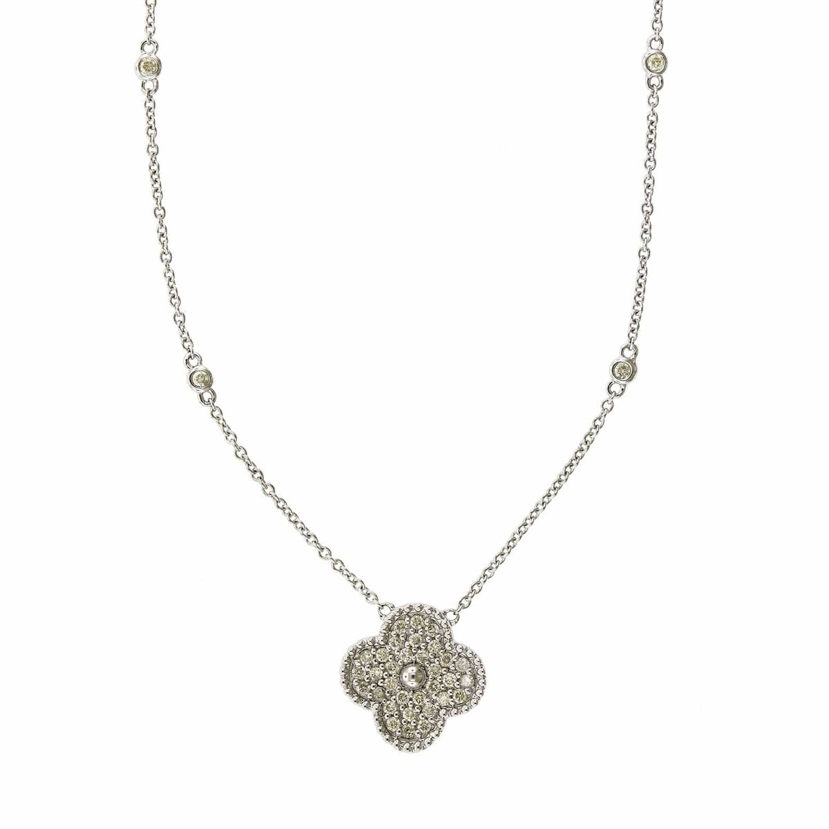 14K Yellow Gold Diamond by the Yard Diamond Quad Necklace, 14k yellow gold, Long's Jewelers