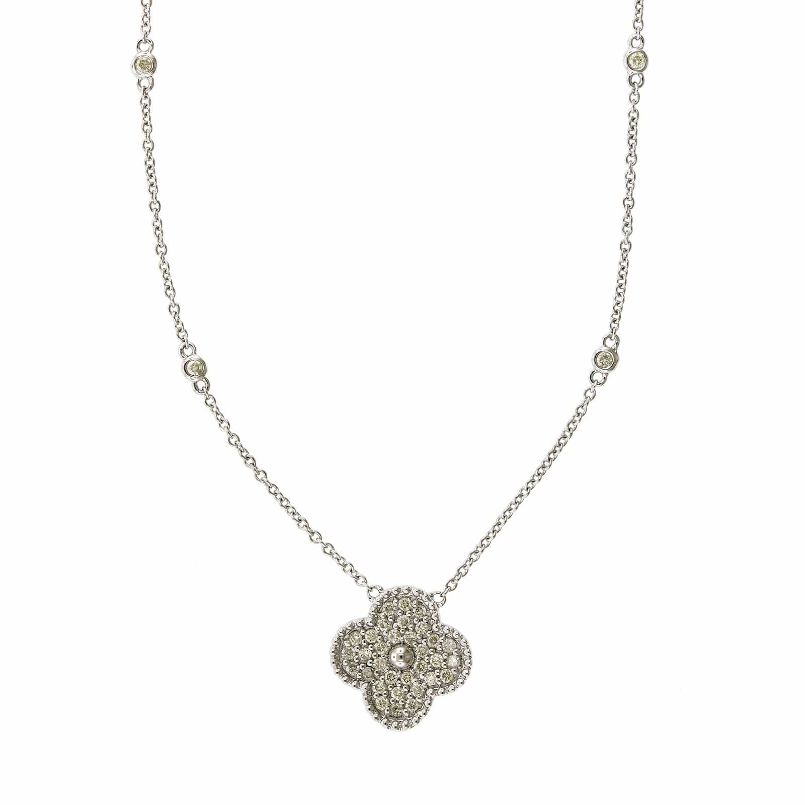 14K Yellow Gold Diamond by the Yard Diamond Quad Necklace, 14k yellow gold, Long's Jewelers