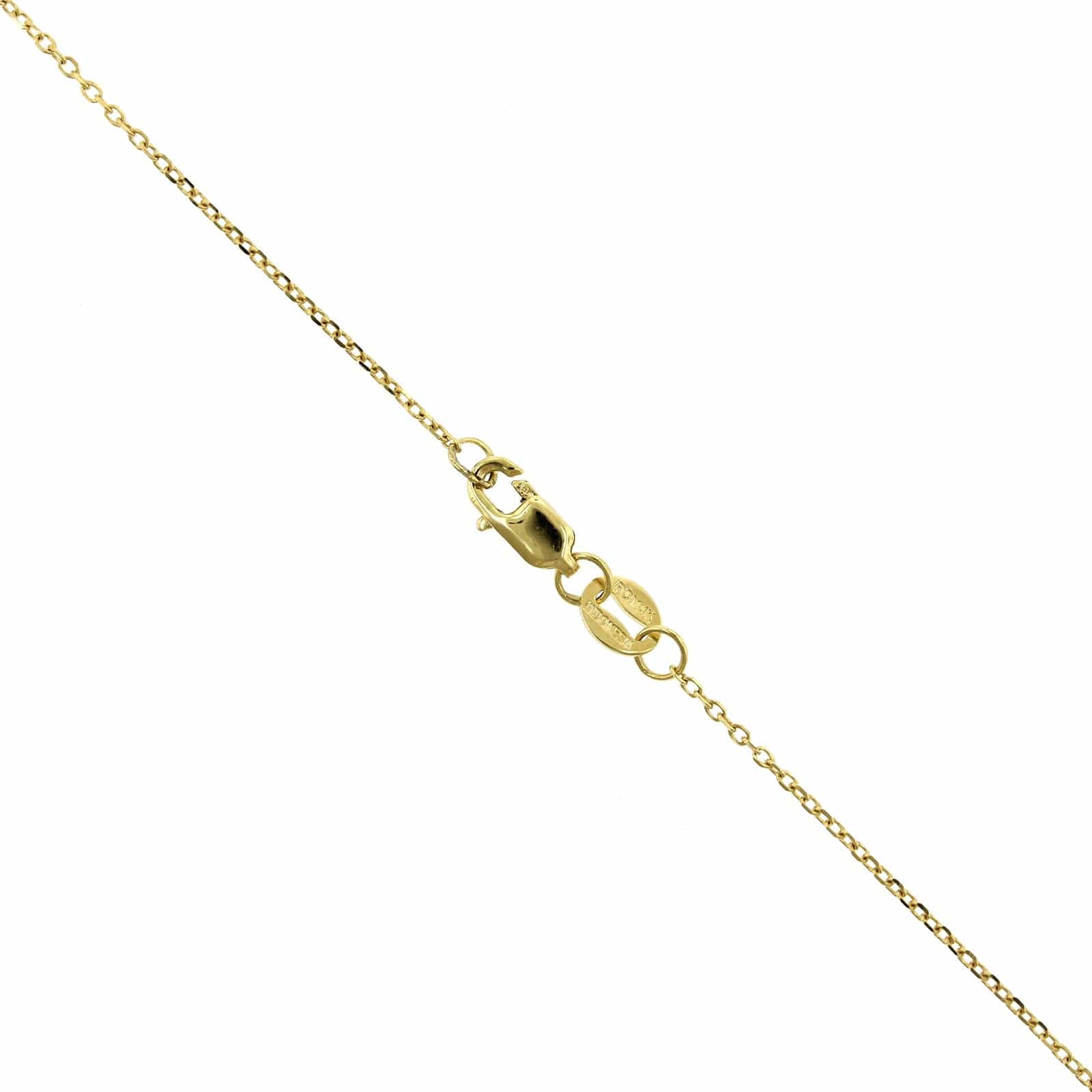 14K Yellow Gold Lock Diamond Necklace, 14k yellow gold, Long's Jewelers