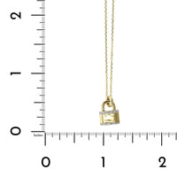 14K Yellow Gold Lock Diamond Necklace, 14k yellow gold, Long's Jewelers