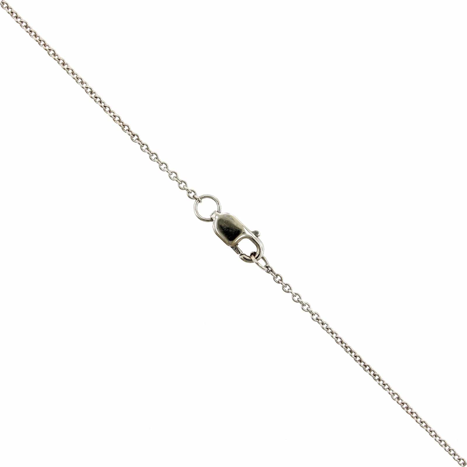 14K White Gold Dog Tag Diamond Necklace, 14k white gold, Long's Jewelers