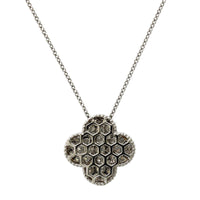 18K White Gold Diamond Clover Pendant, 18k white gold, Long's Jewelers