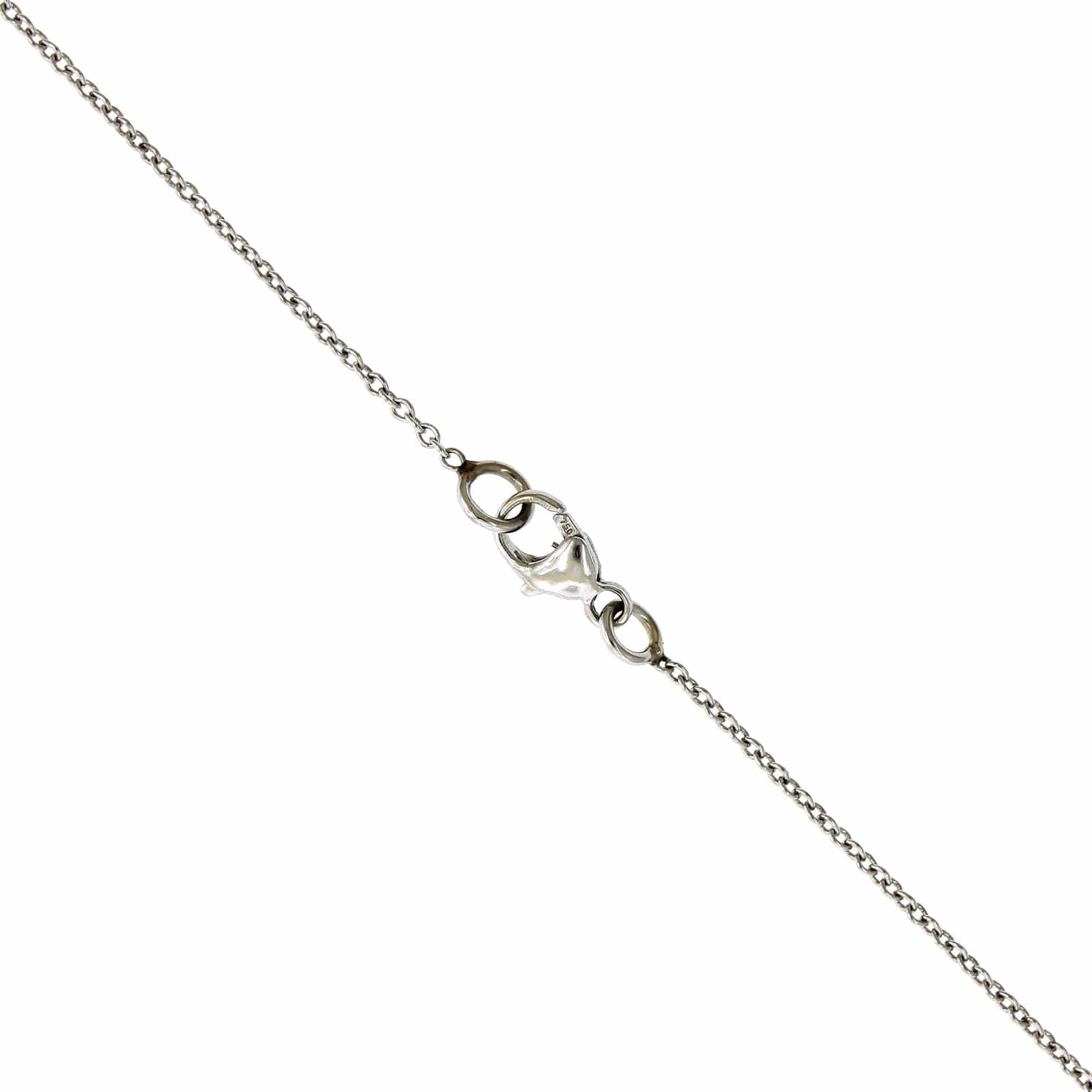 18K White Gold Diamond Clover Pendant, 18k white gold, Long's Jewelers