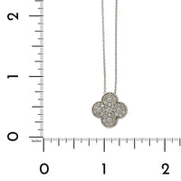 18K White Gold Diamond Clover Pendant, 18k white gold, Long's Jewelers
