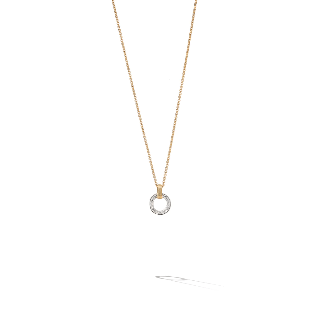 Jaipur 18K Yellow Gold Diamond Circle Pendant, Long's Jewelers