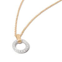 Marco Bicego Jaipur 18K Yellow Gold Diamond Circle Pendant