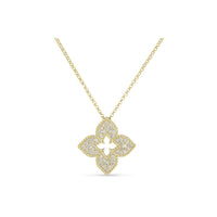 Roberto Coin 18K Yellow Gold Diamond Flower Pendant