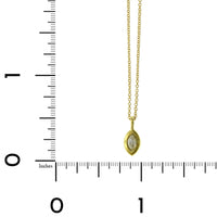 18K Yellow Gold Marquise Cut Diamond Pendant