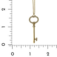 14K Yellow Gold Diamond Key Pendant, 14k yellow gold, Long's Jewelers