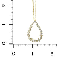 14K White Gold Diamond Cluster Pear Shape Pendant, 14k white gold, Long's Jeweler's