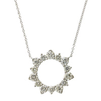 14K White Gold Diamond Alternating Size Circle Necklace, 14k white gold, Long's Jeweler's