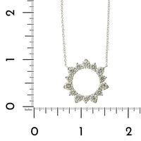 14K White Gold Diamond Alternating Size Circle Necklace, 14k white gold, Long's Jeweler's