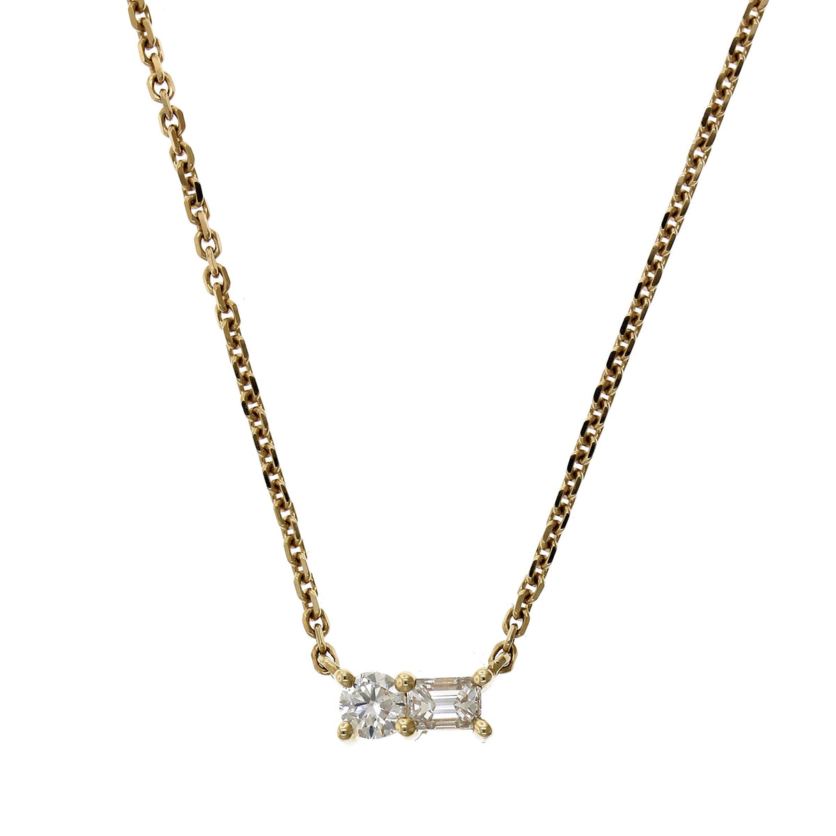14K Yellow Gold 2 Stone Diamond Pendant, 14k yellow gold, Long's Jewelers