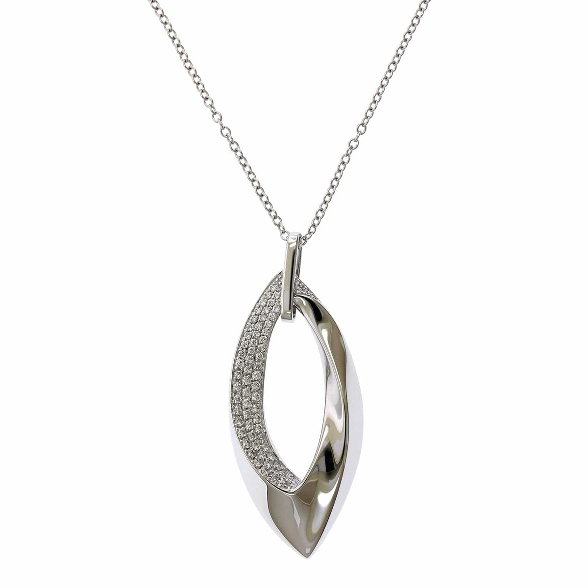 Pave Diamond Drop Pendant
