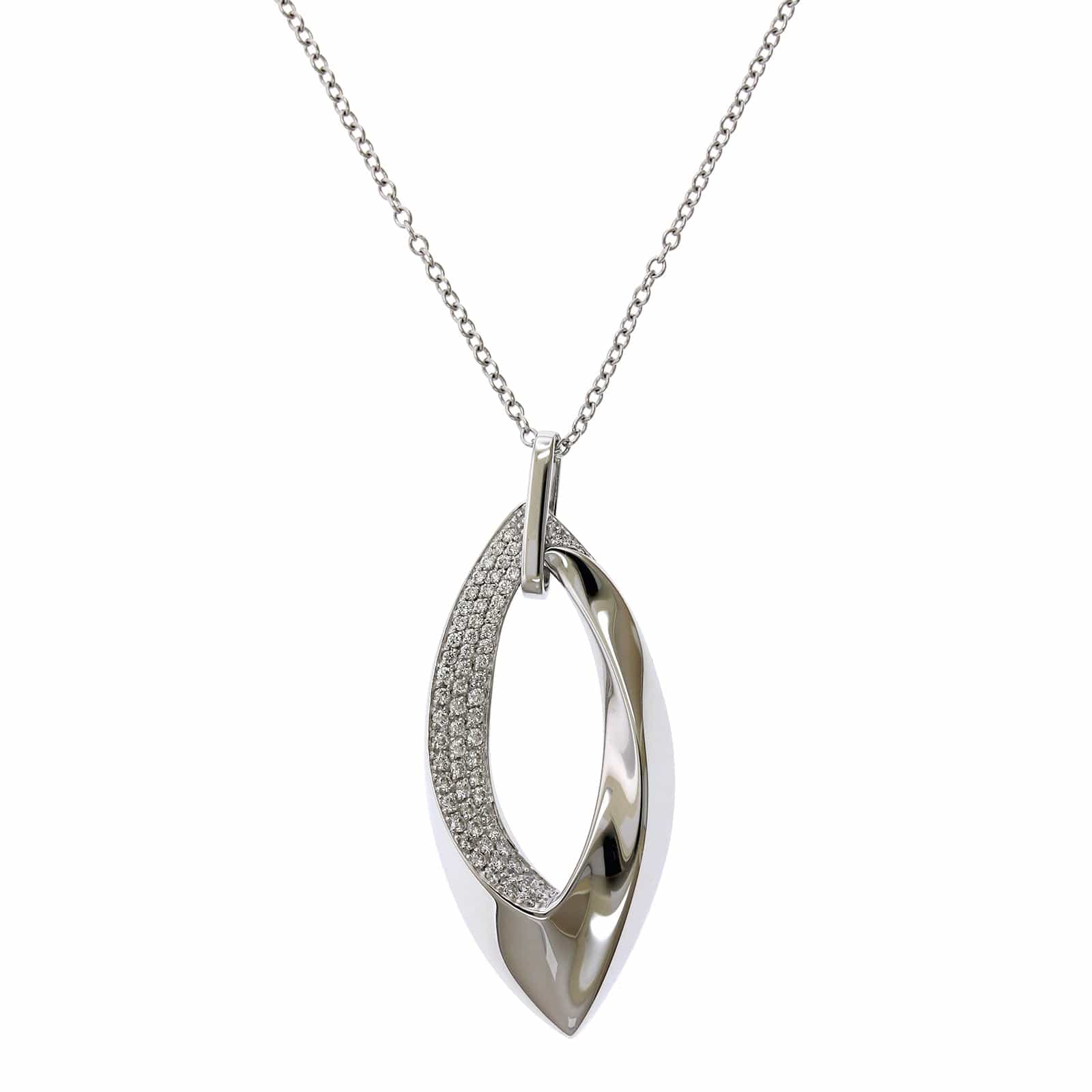 Pave Diamond Drop Pendant