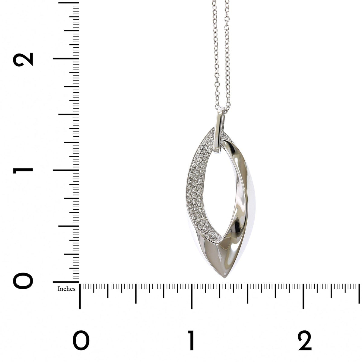 Pave Diamond Drop Pendant