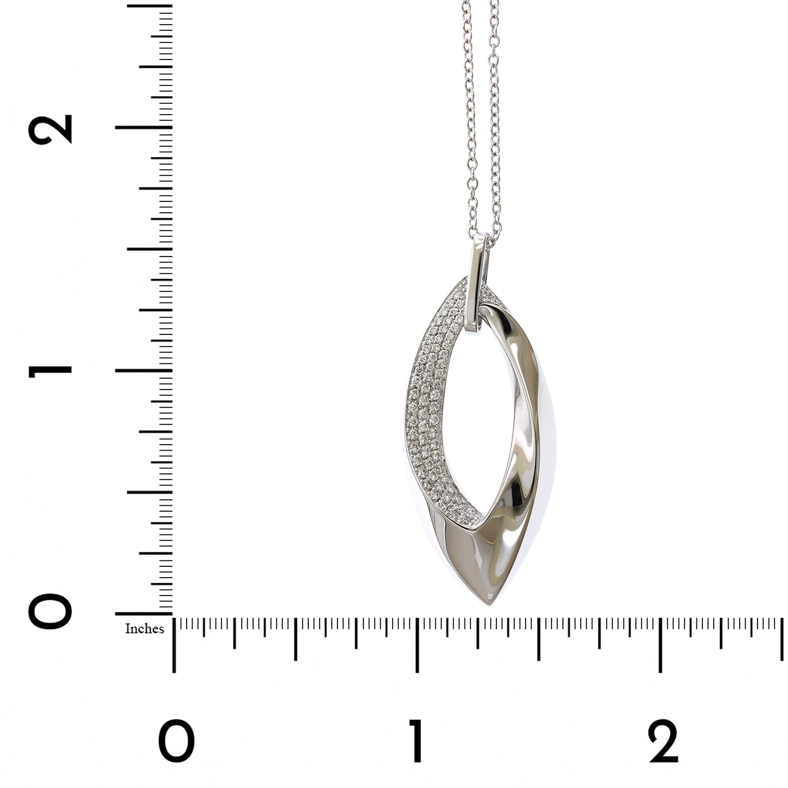 Pave Diamond Drop Pendant