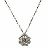 Platinum Diamond Cluster Halo Pendant, Platinum, Long's Jewelers