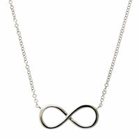 14K White Gold Diamond Infinity Necklace