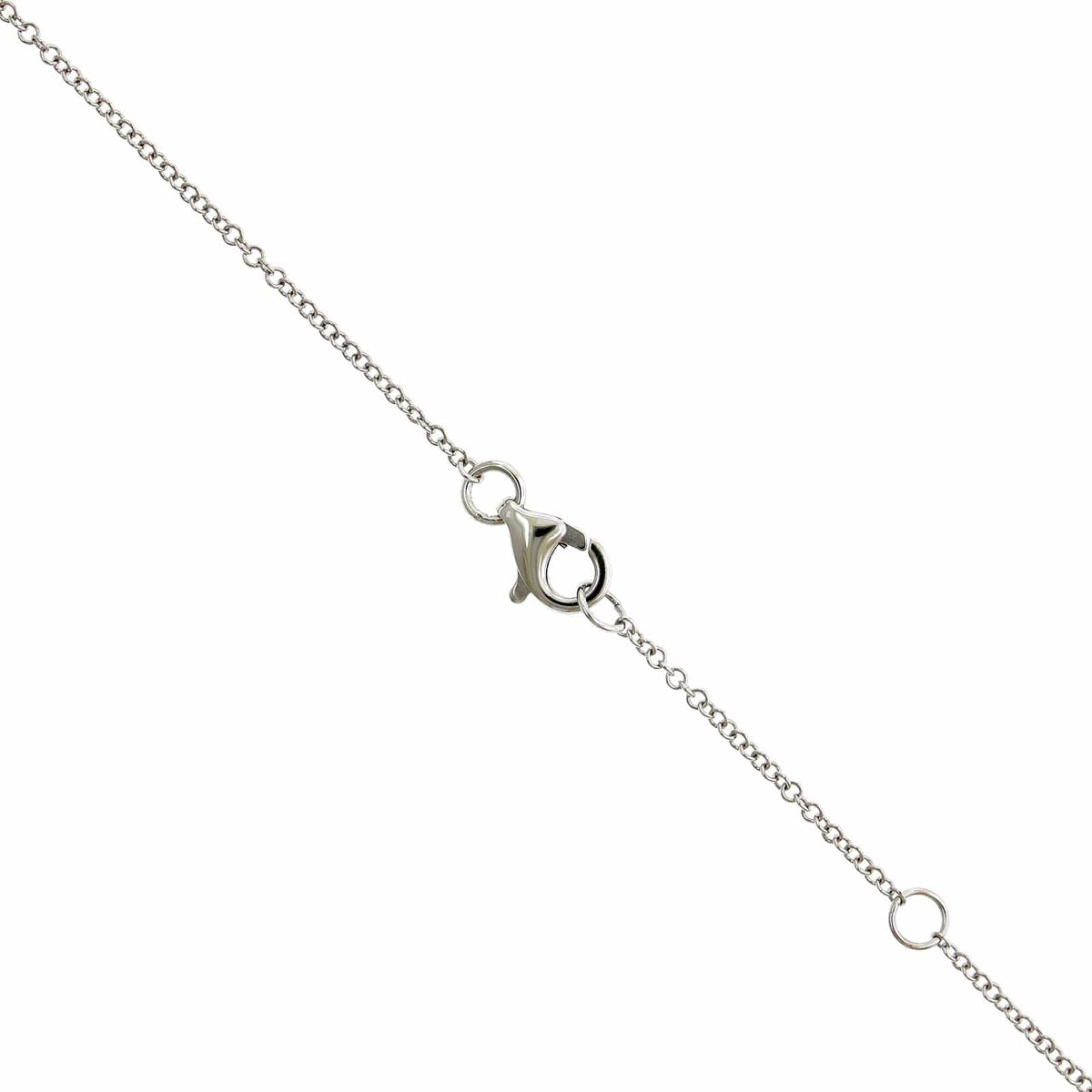 14K White Gold Diamond Infinity Necklace