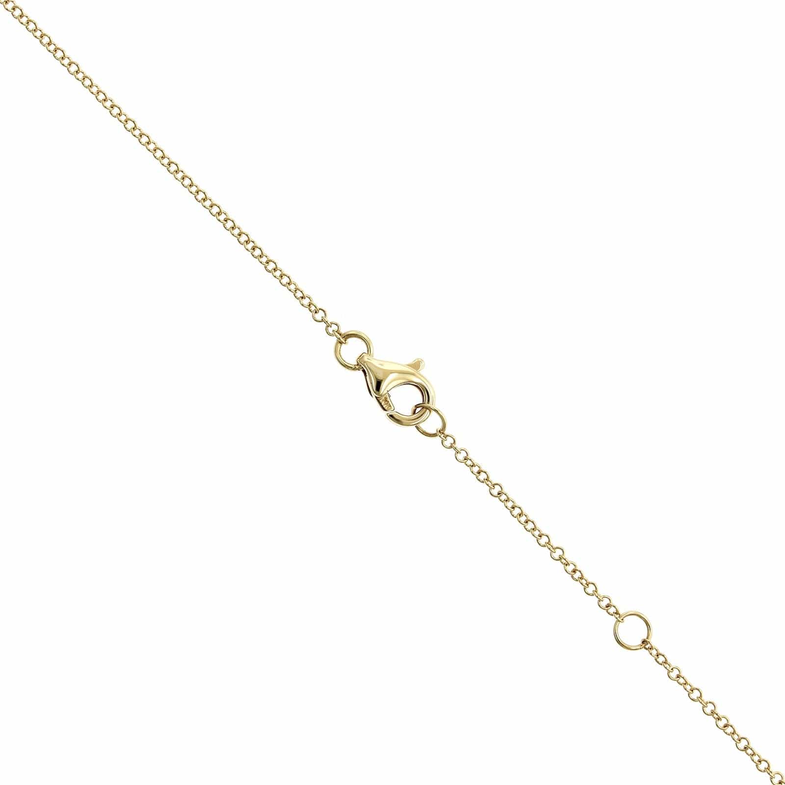 14K Yellow and White Gold Diamond Double Heart Pendant