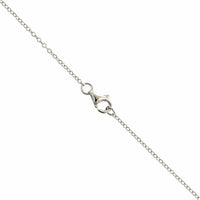 14K White Gold Oval Diamond Cluster Pendant