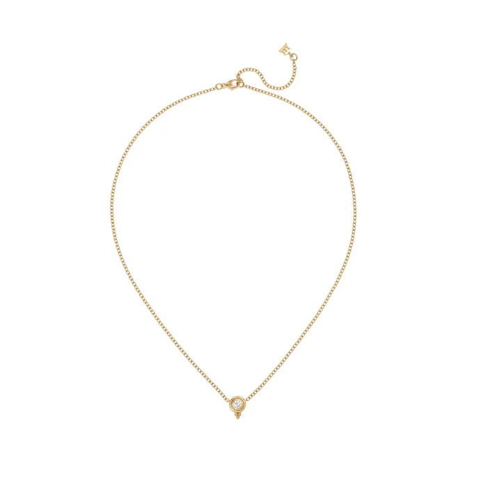 Temple St. Clair 18K Yellow Gold Diamond Trio Motif Pendant