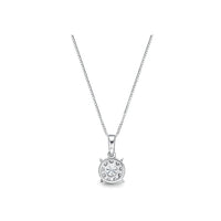 18K White Gold Bouquet Diamond Pendant, 18k white gold, Long's Jewelers