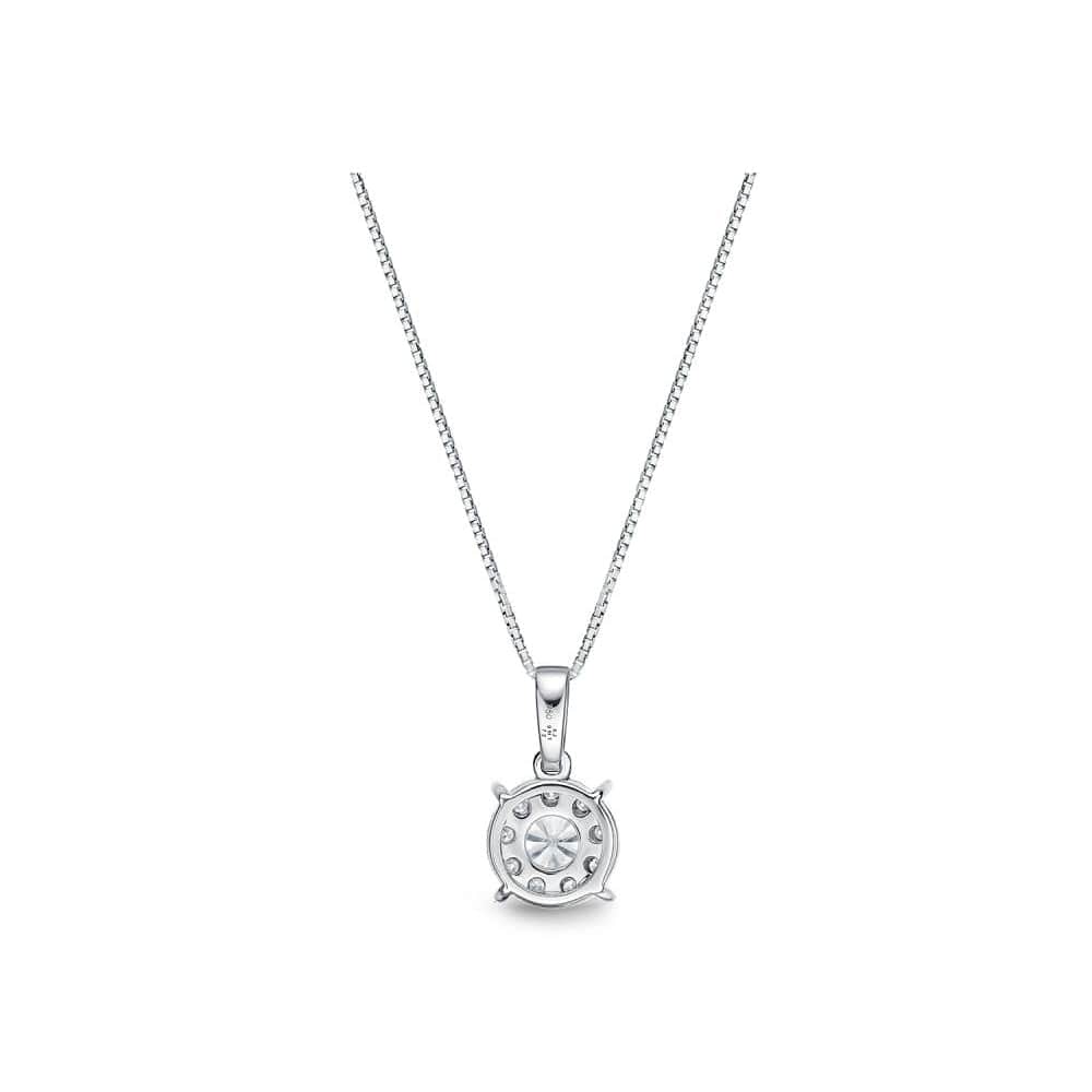 18K White Gold Bouquet Diamond Pendant, 18k white gold, Long's Jewelers