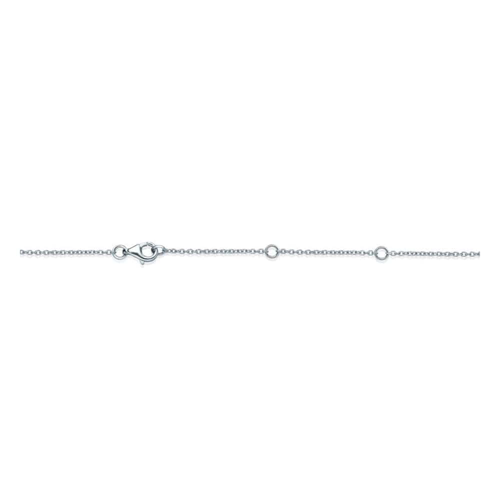 18K White Gold 2 Stone Bezel Set Diamond Pendant, 18k white gold, Long's Jewelers
