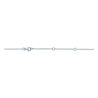 18K White Gold Diamond Open Circle Necklace, 18k white gold, Long's Jewelers