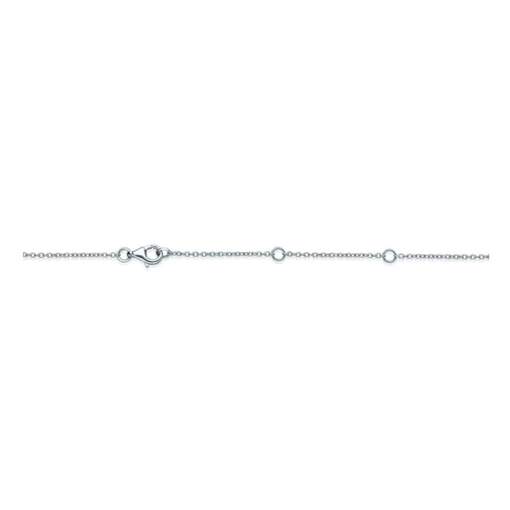18K White Gold Diamond Open Circle Necklace, 18k white gold, Long's Jewelers