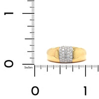 18K Yellow Gold Pave Center Dome Ring