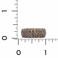 18K Rose Gold Brown Pave Diamond Eternity Ring