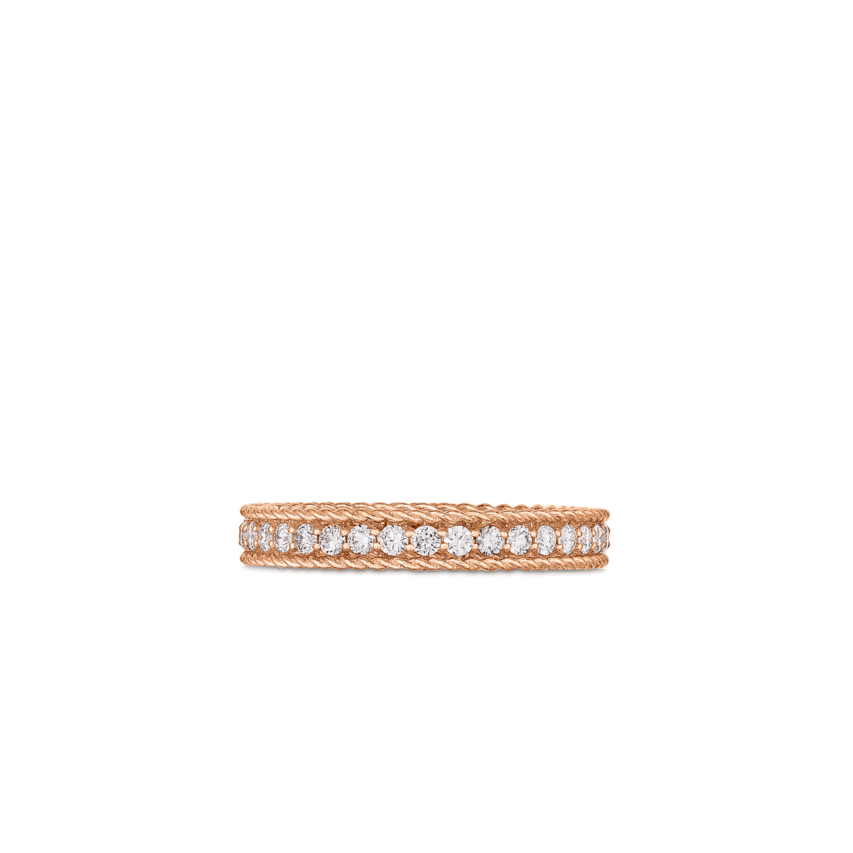 18K Rose Gold Symphony Diamond Ring