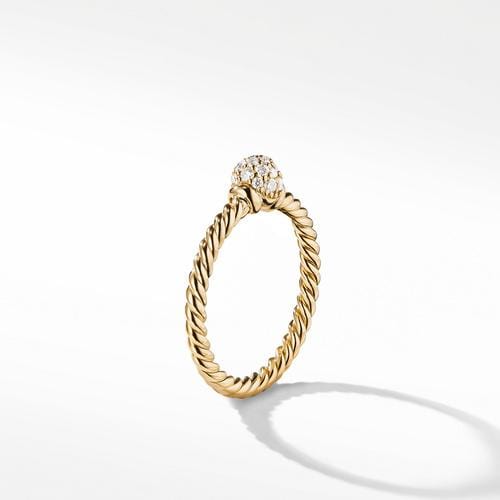 Solari Station Ring with Diamonds in 18K Gold