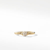 Petite Solari Station Ring with Diamonds in 18K Gold