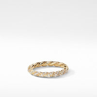 Paveflex Ring with Diamonds in 18K Gold, 2.7mm