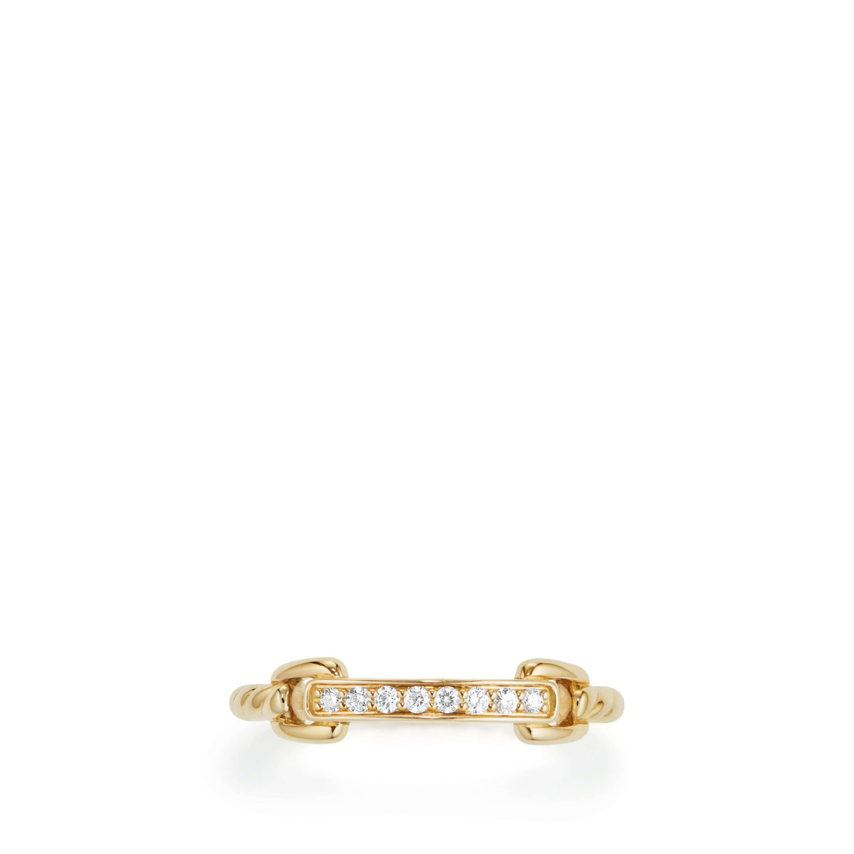 Petite Pavé Ring with Diamonds in 18K Gold