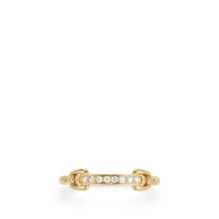 Petite Pavé Ring with Diamonds in 18K Gold
