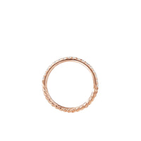 Cable Pavé Band Ring in 18K Rose Gold with Diamonds