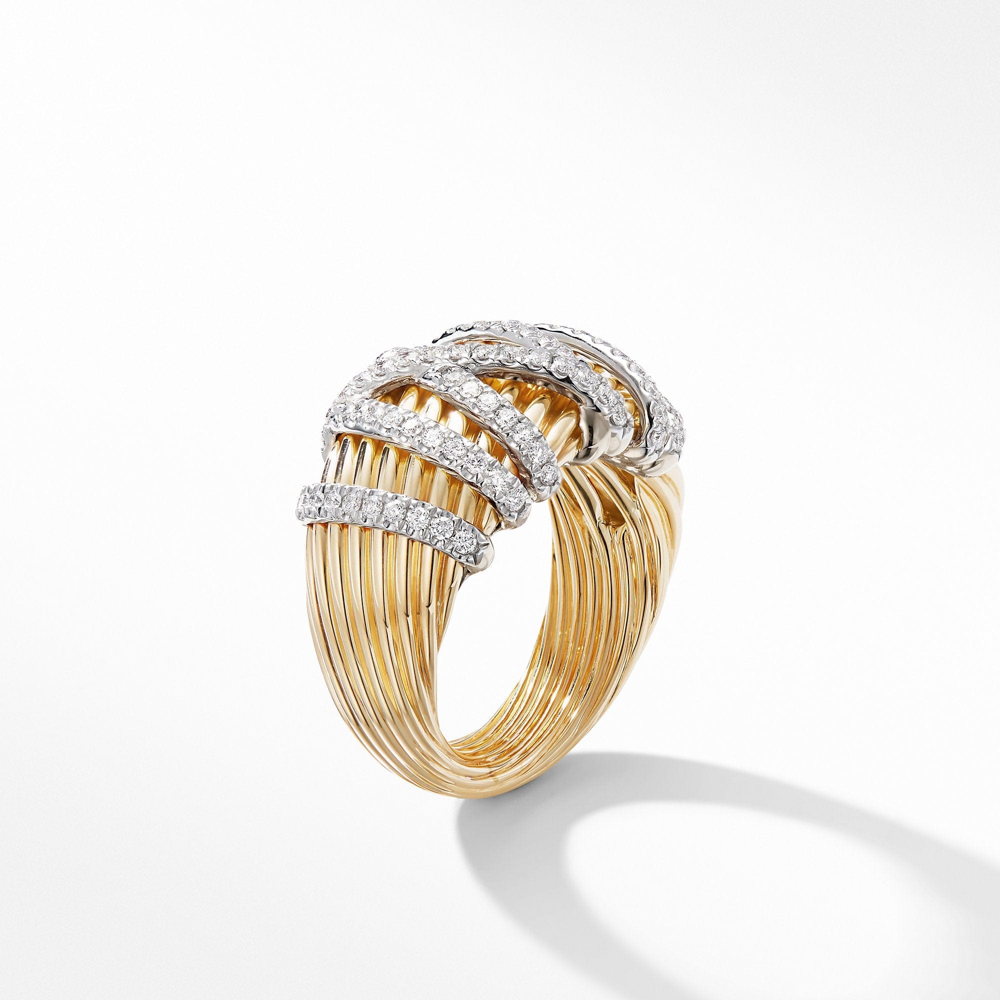 Helena Dome Ring in 18K Yellow Gold with Diamonds