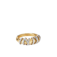 Helena Small Ring with 18K Yellow Gold and Diamonds