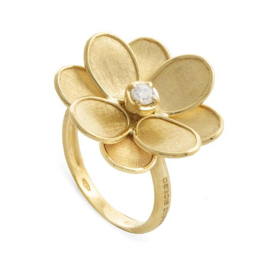 Marco Bicego Petali 18K Yellow Gold Flower Diamond Ring