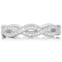 Penny Preville 18K White Gold Twist Diamond Eternity Ring