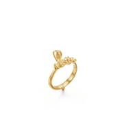 18K Yellow Gold Busy Bee Diamond Ring