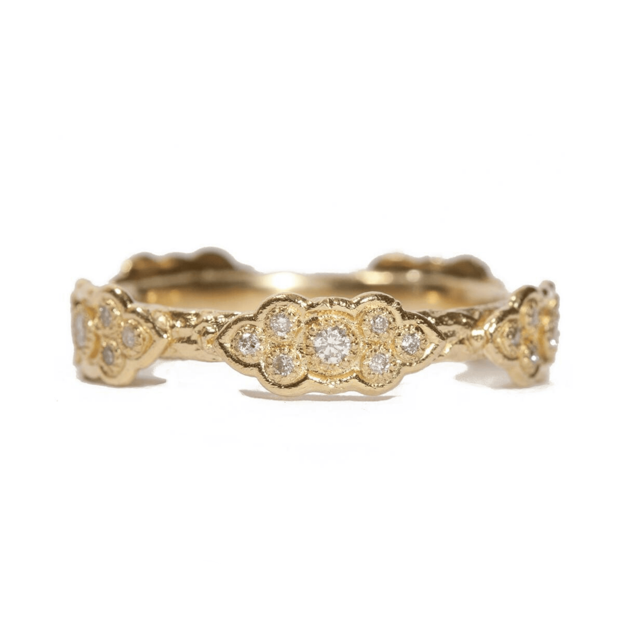 Armenta 18K Yellow Gold Stackable Diamond Band