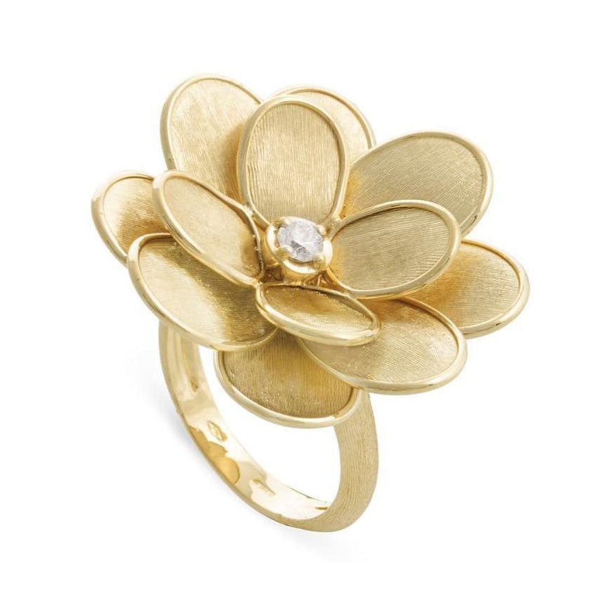 Marco Bicego Petali 18K Yellow Gold Flower Diamond Ring